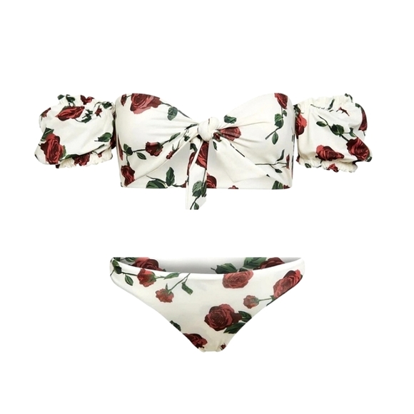 SAME Los Angeles Puff Sleeve Bikini - NWOT - Picture 3 of 9